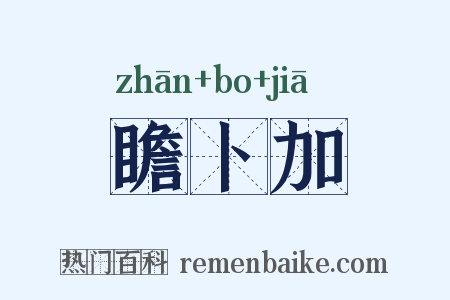 瞻卜加是什么意思的图片